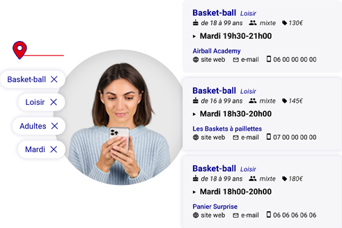 Aperçu de la plateforme Trouve Ton Sport